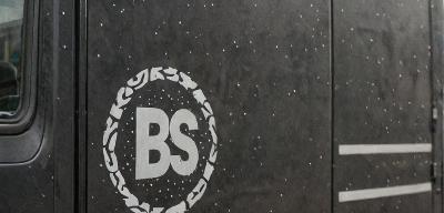 Logo application on truck